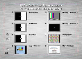 HDTV, DV, NTSC, and PAL Video Calibrator, TV Test Pattern